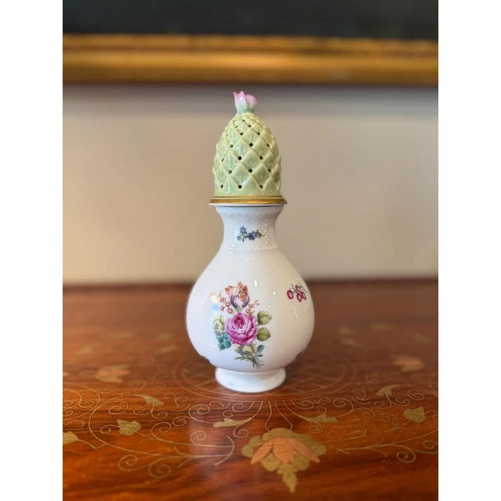 Vintage Bernardaud‎ Limoges Sugar Shaker - Floral Porcelain